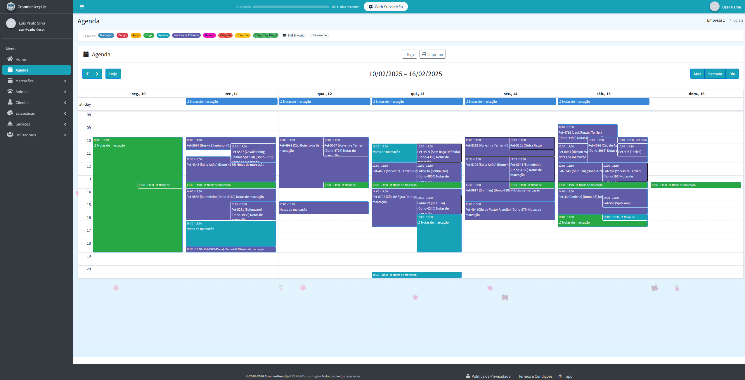 Agenda GroomerKeepUp